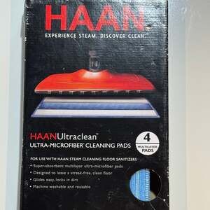 Haan RMF-4X Ultra-Clean Pads, Ultra-Microfiber Steam Cleaning Pads for All FS